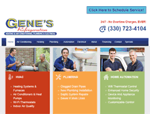 Tablet Screenshot of genesrefrigeration.com